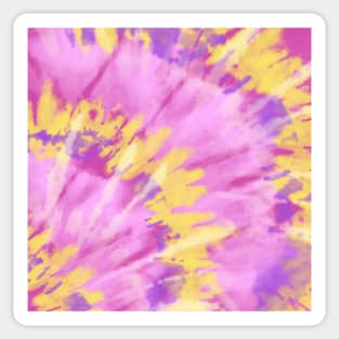 Tie Dye Sunburst Pink Purple Yellow Sticker